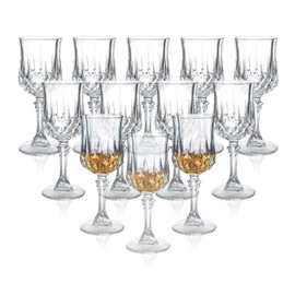 Soopiiso Cordial Glasses,1.7oz/50ml,Shot Glasses Set of 12,shot glasses with stem/tequila shot glasses/Sherry glasses