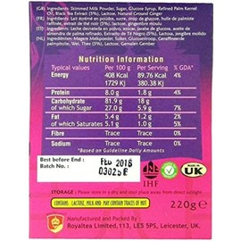 Royal Chai Ginger Unsweetened 180g (Pack of 4) – Premium Instant Tea – Ginger Tea – Natural – Instant Ginger Indian Tea