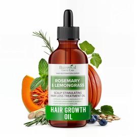 Botanical Green Care Tratamiento Del Cuero Cabelludo Para La Pérdida Del Cabello Con Romero Y Hierba De Limón, Suero De Aceite De Romero Para Mujeres Y Hombres, Mezcla De Aceite Para El Crecimien
