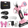 Electric Pruning Shears Cordless- Brushless & Professional Battery Powered Pink