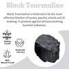 Black Tourmaline Crystals Rough Stone in Bulk, 1lb Regular Pieces