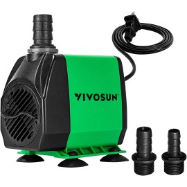 VIVOSUN Water Pump Hydroponics Pond Fountain Aquariums Submersible Fish Tank