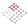 100 Set Snap Button Colorful Brass Prong Press Stud Sewing