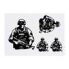 4 x 'Combat Soldier' Temporary Tattoos - Water Resistant, Skin-Safe,