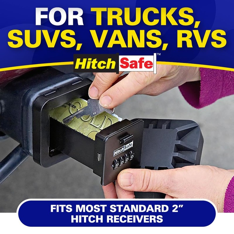 HitchSafe HS7000 Key Vault | Hidden Trailer Hitch Safe for
