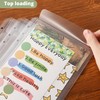 A5 Clear Binder Pockets,No Zipper 6 Holes Cash Envelopes for