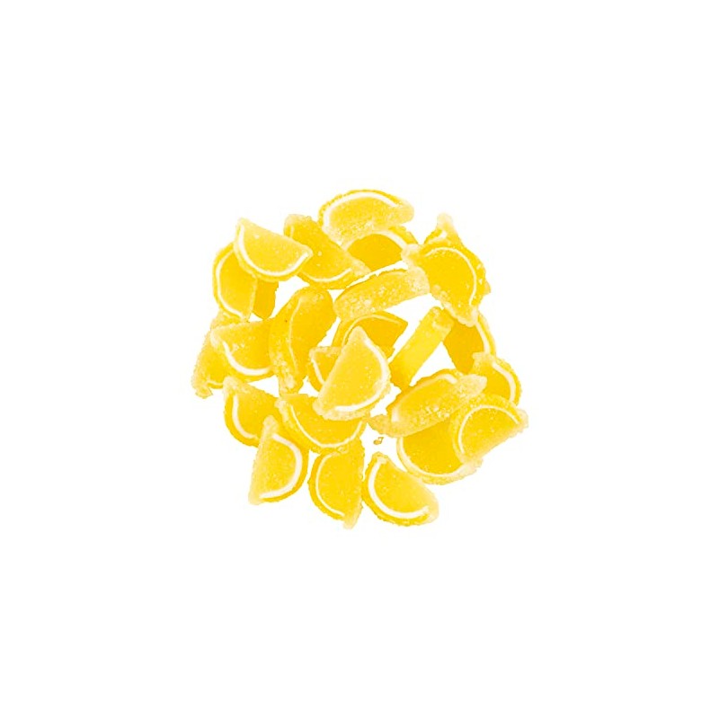"Yellow Lemon Jelly Fruit Slices, Mini 5 lb"
