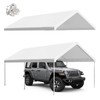 Birodeko Carport Canopy Replacement Cover, 180G Heavy-Duty PE Fabric Garage