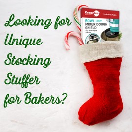 KneadAce Spiral Dough Hook Shield For kitchenaid Mixer-Prevents Dough from Clogging Your Bowl Lift Mixer- Compatible With KitchenAid Dough Hook. (With 2 Adapters-Fits All KA Spiral Hooks)