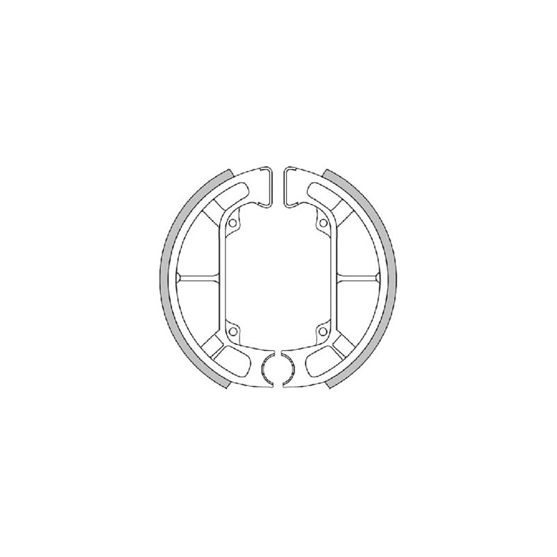 Polini Rear Brake Shoes 100 x 20 mm with Guide