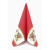 50 Christmas Napkins 40 x 40 Fabric-Like Garland, Colour: Red