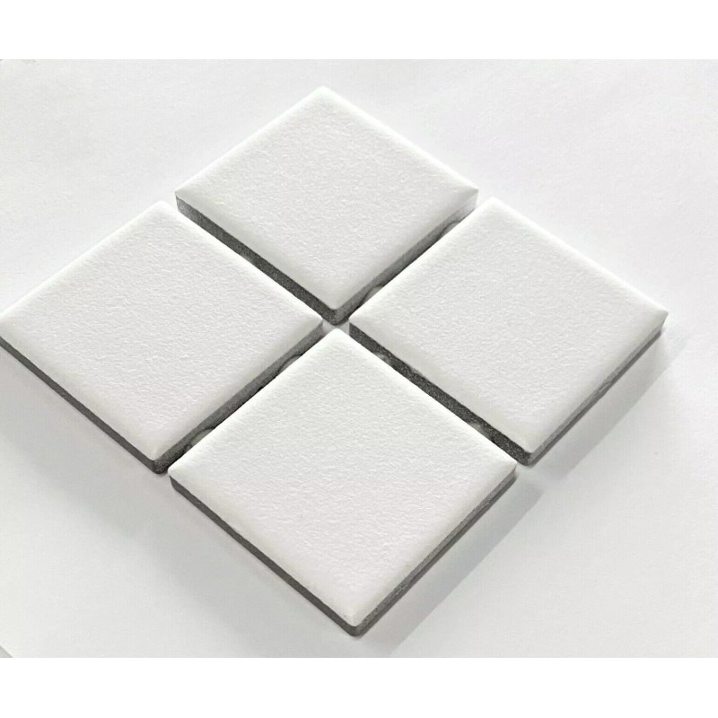 Squarefeet Depot 2x2 Essential White Matte Subway Ceramic Tile Kitchen