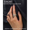 TOSGMY Gold Silver Rings for Women Non Tarnish 18K Gold