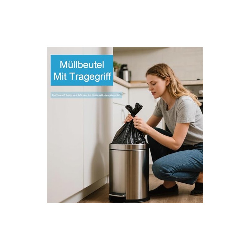 Bin Liners 20 L with Carry Handle Pack of 75