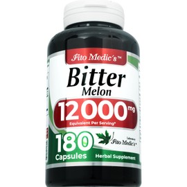FITO MEDIC'S Lab | Bitter Melon Extract 600 mg (20:1 Concentrate) per 3-Capsule Serving | Derived from 12,000 mg Whole Fruit | 180 Count