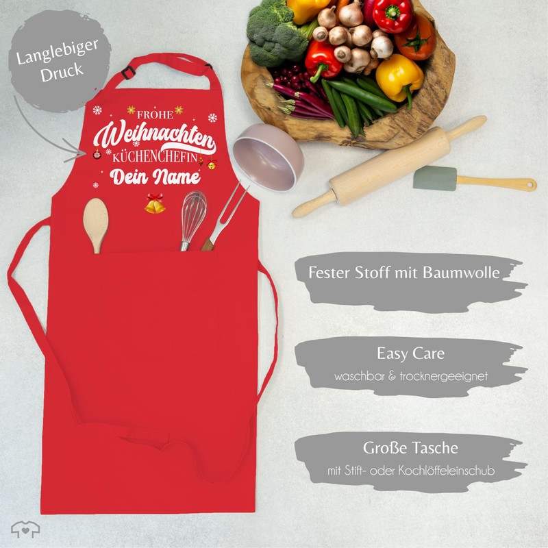 Geschenk mit Namen personalisiert by Shirtracer - Apron - Christmas