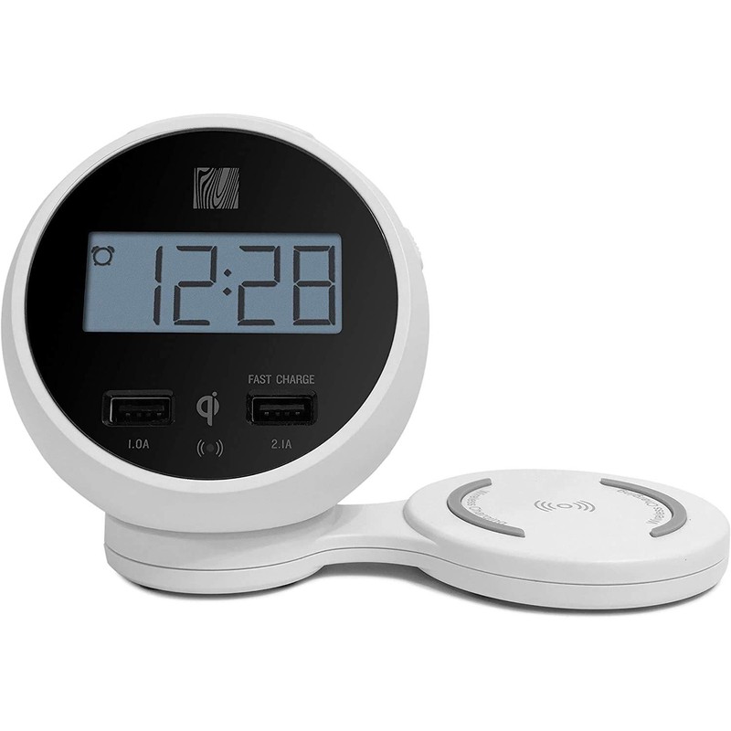 Soundfreaq Charge Rise QI Certified Wireless Charging Alarm Clock, Dual