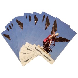 I G J Lots of Saint Michael The Archangel Prayer Cards with ACT of Consecration to Saint Michael (50)