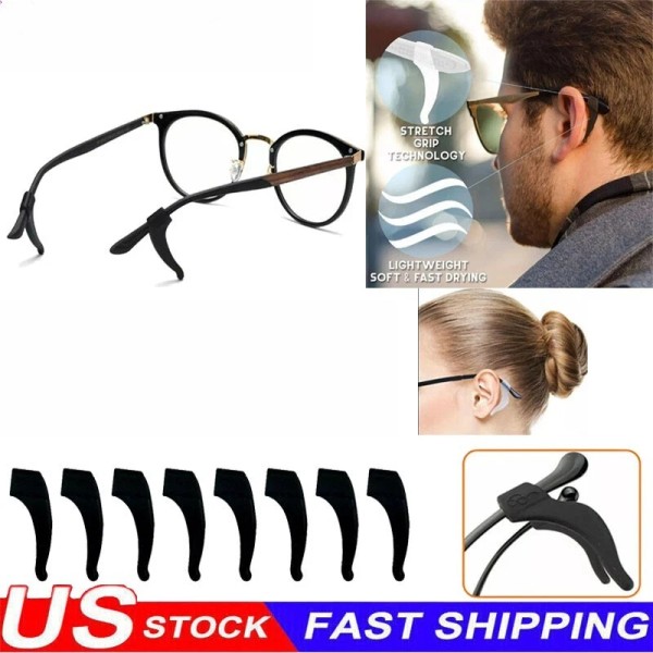 Unbranded 8pcs Anti Slip Glasses Ear Hooks Tip Eyeglasses Grip