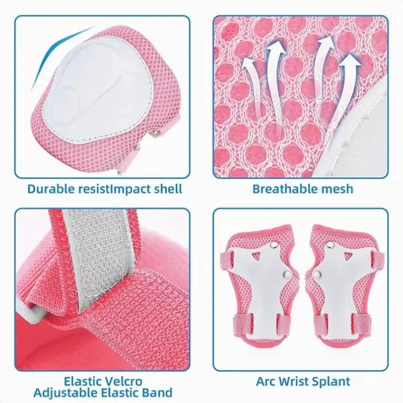 Coderas De Rodilla Con Protector De Niño Muñeca Ajustable