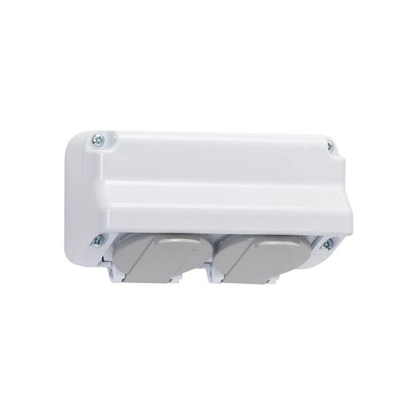 Surface-Mounted Wet Room Schuko Sockets 1-Way or 2-Way IP66 Even