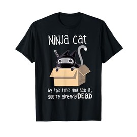 Cute Ninja Cat T-Shirt T-Shirt for Men Women Girls Kids