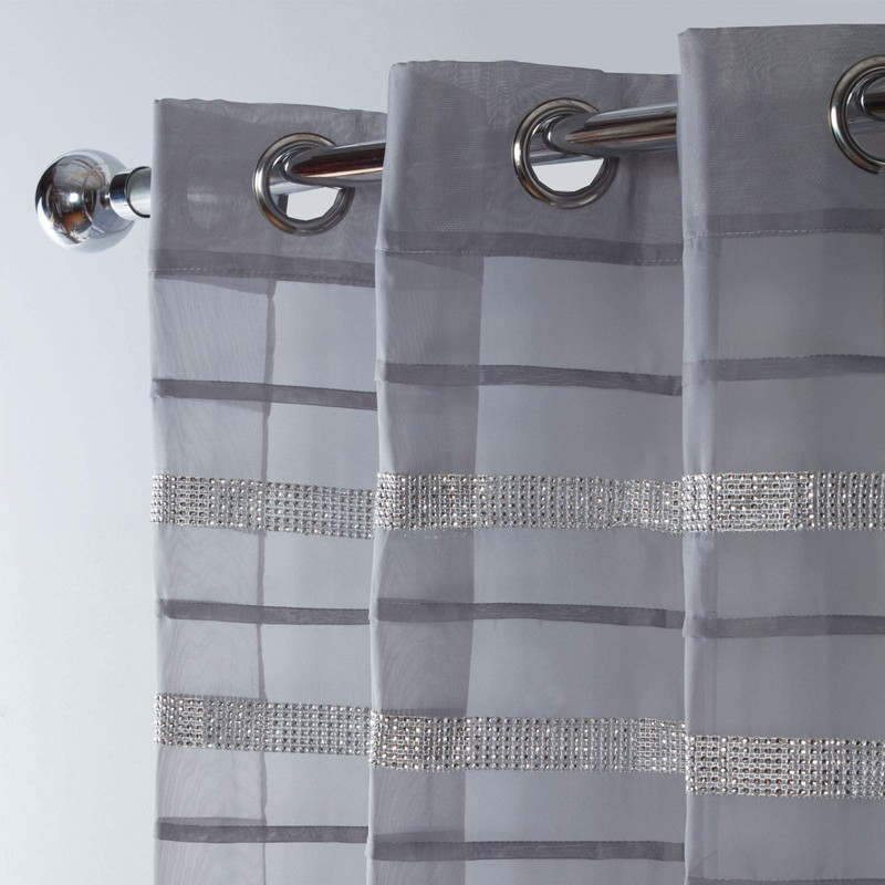 Sienna Latina Pair of 2 x Diamante Glitzy Voile Net