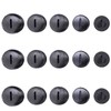 55pcs Black Carbon Brush Cover Plastic with Slotted Connector Multi