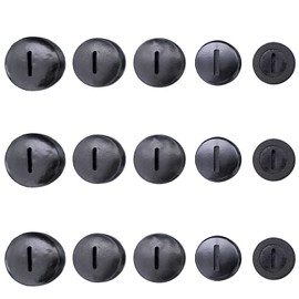 55pcs Black Carbon Brush Cover Plastic with Slotted Connector Multi Diameter 9.8mm-21.8mm Replacement Parts for Hammer Grinder Electric Power Tool