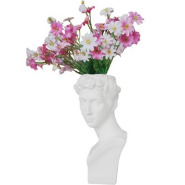 Creation Core Indoor Outdoor Heads Planter Resin Succulent Planter Vase Greek Statue Planter Urn Home Garden Decor Sculpture 6.7" H, Head