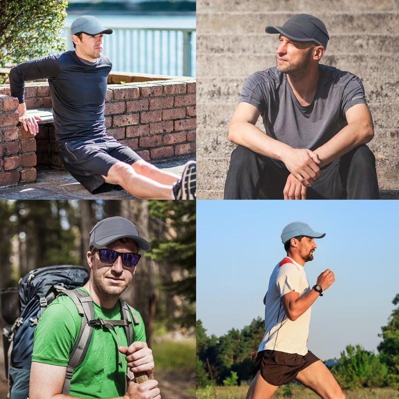 GADIEMKENSD Baseball Cap with Mesh Ventilation and Foldable Peak, Portable