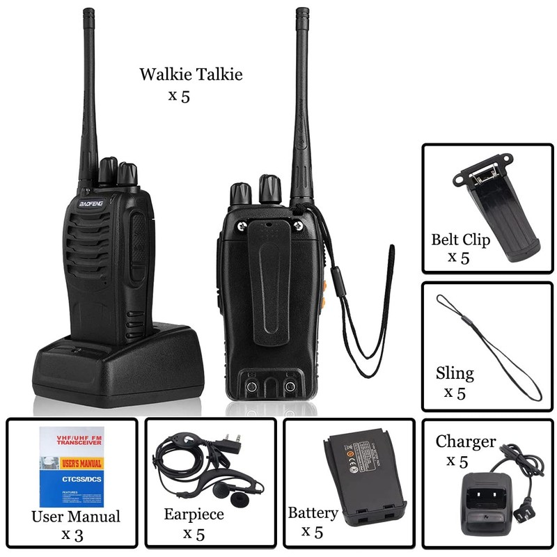 Baofeng Walkie Talkies bf-888s Professional Two-Way Radios Rechargeable Interphone Long