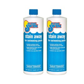 In The Swim Stain Away for Above Ground and Inground Swimming Pools - Removes Mineral Stains from Iron, Copper, and Magnesium in Swimming Pools - 1 Quart - 2 Pack