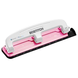 PaperPro 2188 Ribbon Compact 3-Hole Punch, pink