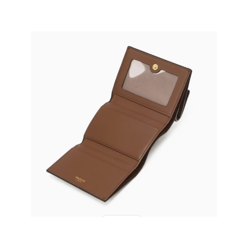 Hazzys (광주신세계)25SS브라운 이니셜패턴 가죽 반지갑 HIWA5E870W1 (Gwangju Shinsegae) 25SS Brown