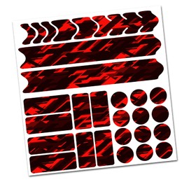 AlphaShield Bicycle Frame Protector Chain Stays Protection Film Sticker Frame Protection Carbon MTB BMX Paint Protection Film R159 R161 (12 Future Neon Red)