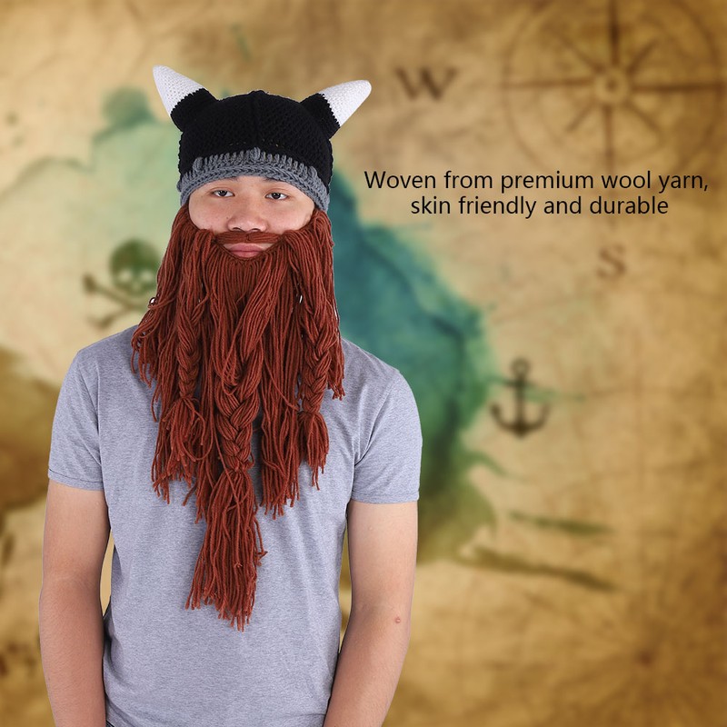 Winter Warm Pirate Horn Style Knitted Crochet Slouch Baggy Beret