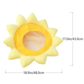PRETYZOOM Funny Sunflower Hat Novelty Headwear Stuffed Headgear Cap Lion Head Plush Hat for Easter Carnival Party Favors Costume Dress Up Accessories