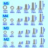 HVDHYY 1065pcs M2 M3 M4 M5 Bolt and Nut set