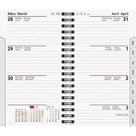 rido/idé 7017810002 Pocket Calendar Replacement Calendar Pocket Planner Int, 2 Pages = 1 Week, 87 x 153 mm, Cardboard Envelope, Calendar 2022, Wire-O Binding