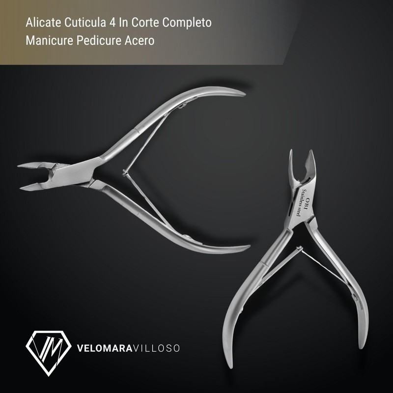 Alicate Cuticula 4 Pulgadas Corte Completo Pedicure Acero Inoxidable Profesional