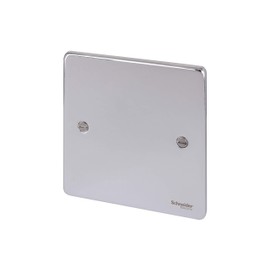 Schneider Electric Ultimate Low Profile - Single Blank Plate, GU8510PC, Polished Chrome