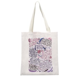 JTOUK Classic Literature Inspired Gift Austin Book Merch Gift Pride Prejudice Book Lover Tote Bag, Pridep Quote Tote EU