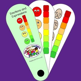 The Play Doctors Emotions and Expressions Feelings Intensity Fan - ASD/Autism/SEN/Special Needs Nonverbal Speech Delay Social Communication Aid