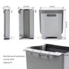 Auhafaly Hanging Collapsible Trash Can - 9L Wall Mounted Foldable