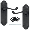 EAI Black Antique Victorian Door Handles Internal Lever Latch 170mm
