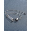 PiercingJak Halskette mit Anhänger Flasche Glas transparent Grabschmuck Urne Asche