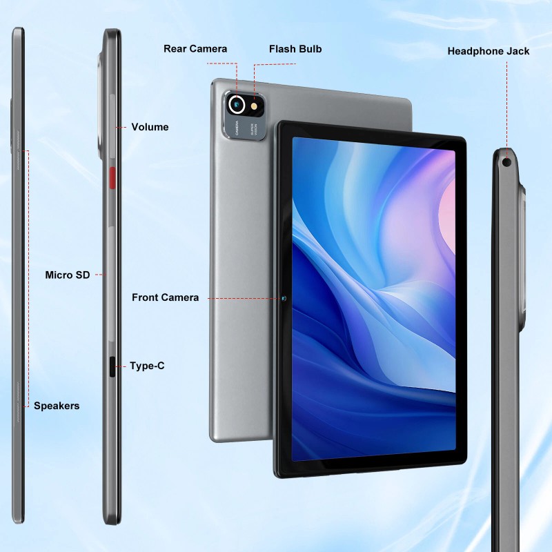Jeazans 2025 Tablet 10 inch Android 13 Tablet 6+64GB 1280x800