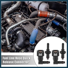 TUCKBOLD 7.89mm to 8mm 90 Degree Car Fuel Hose Quick Release Connector 2 Set Automotive Parts