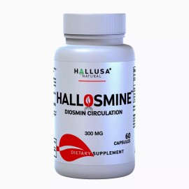 HALLUSA NATURAL HALLOSMINE 300 Mg - Vascular Health & Vein Support - Diosmin 60 Cap